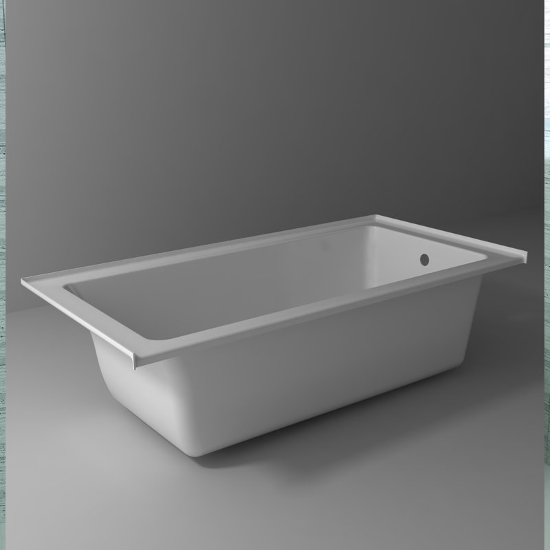 Alcove 66" x 32" Drop in Soaking Fiberglass Bathtub & Reviews AllModern